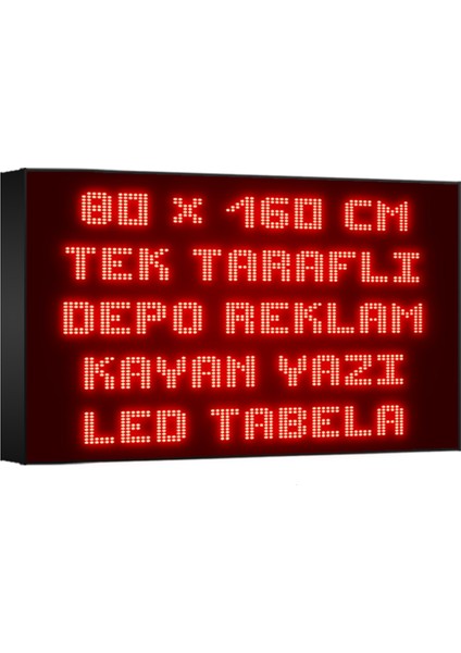 Kırmızı Kayan Yazı LED Tabela 80 x 160 cm Tek Taraflı