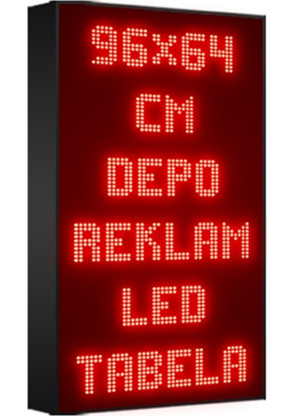 Kırmızı Kayan Yazı LED Tabela 96 x 64 cm Tek Taraflı