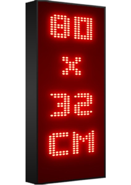 Kırmızı Kayan Yazı LED Tabela 80 x 32 cm Çift Taraflı