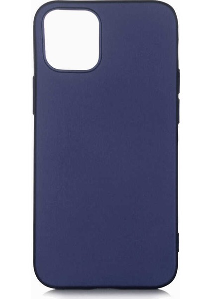 Apple iPhone 12 (5.4'') Kılıf Mat Premium Silikon Kılıf + Nano Ekran Koruyucu Lacivert