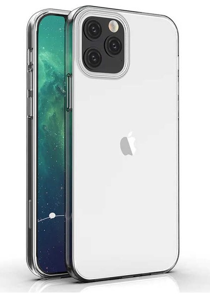 Apple iPhone 12 (6.7'') Kılıf Lüx Silikon Kılıf Şeffaf