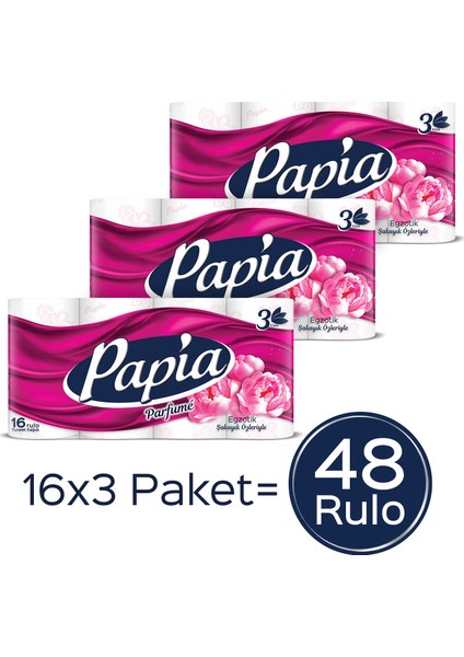 Parfümlü Egzotik Tuvalet Kağıdı 48 Rulo (16 Rulo x 3 Paket)