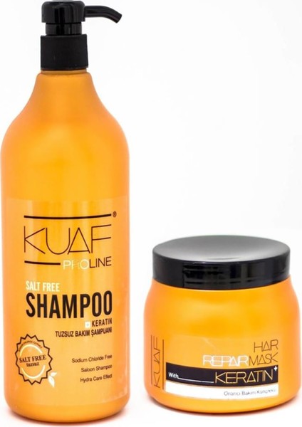 Tuzsuz Şampuan 1000 ml + Keratin Maskesi 500 ml