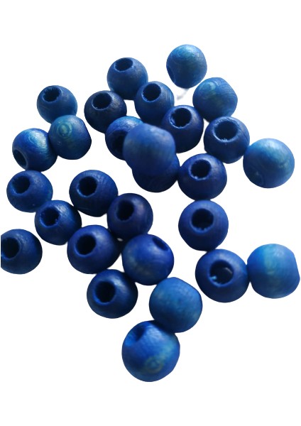 10 mm Renkli Ahşap Boncuk 100 g ( ort 250 / 300 Adet )