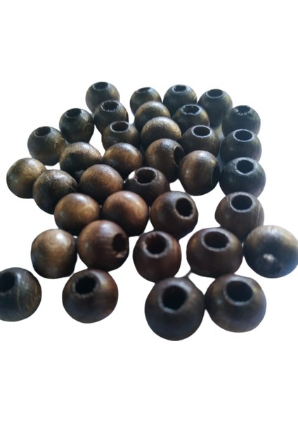 10 mm Renkli Ahşap Boncuk 100 g ( ort 250 / 300 Adet )