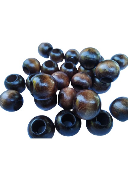 20 mm Ahşap Boncuk - 20 adet