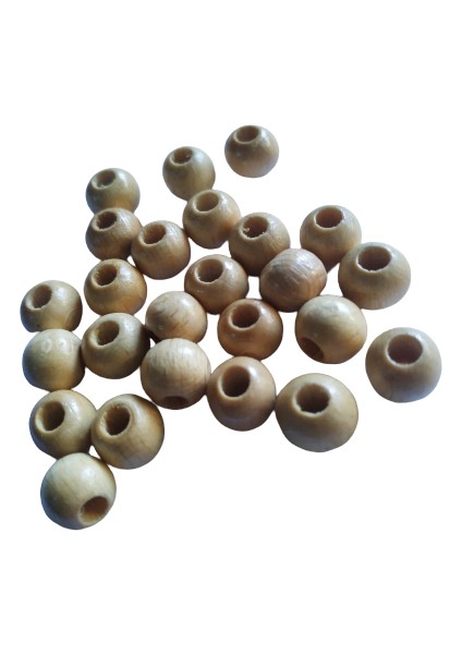 6 mm Renkli Ahşap Boncuk 80 gram