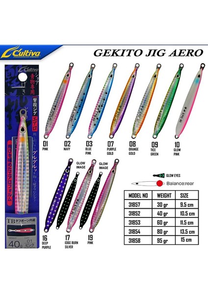 Cultiva 31850 Gekito Jig 15,5cm 105GR 18