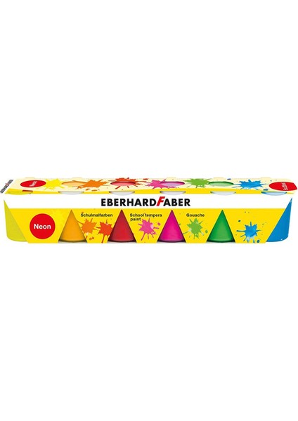 Eberhard Faber School Tempera Guaj Boya Seti 6 Renk x 25 ml Neon