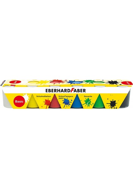 Eberhard Faber School Tempera Guaj Boya Seti 6 Renk x 25 ml Basic