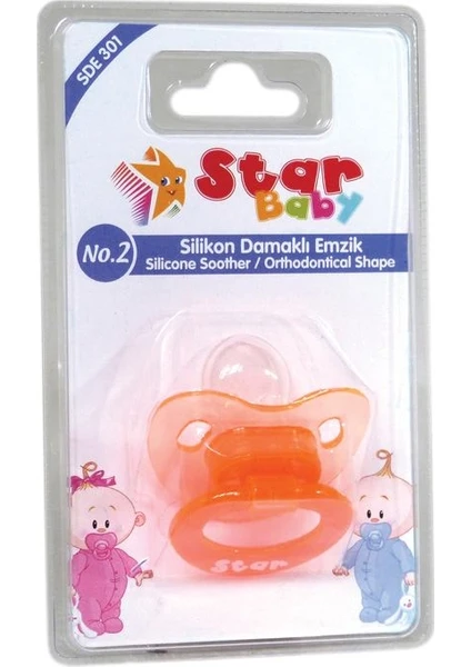 Star Baby Silikon Damaklı Emzik No.2