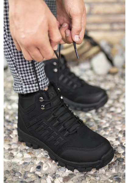 Siyah Erkek Outdoor Bot – Su ve Soğuğa Dayanıklı, Kürklü, Ortopedik ve Rahat Tabanlı Kışlık Ayakkabı modelleri