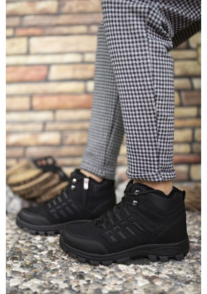 Siyah Erkek Outdoor Bot – Su ve Soğuğa Dayanıklı, Kürklü, Ortopedik ve Rahat Tabanlı Kışlık Ayakkabı indirimleri