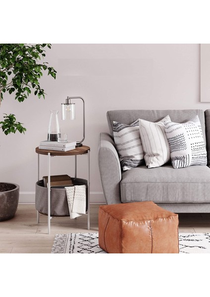 Sehpa Geniş Çantalı Kitaplık Çiçeklik Metal Atlantik Çam modelleri