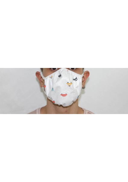 5 Adet Yetişkin Mikrofilament Nano Bez Maske - Yıkanabilir Maske