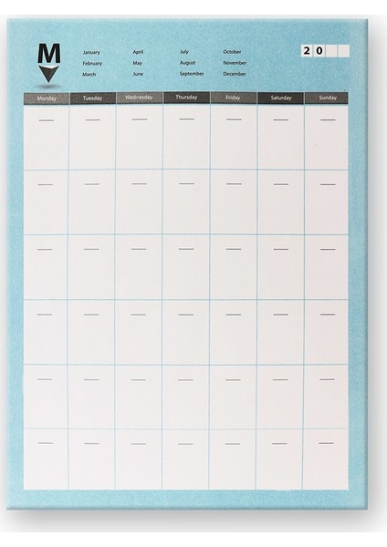 Planlayıcı Modelleri 50 Yaprak 20 x 28 cm Mavi