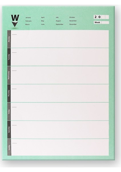 Planlayıcı Modelleri 50 Yaprak 20 x 28 cm Mavi