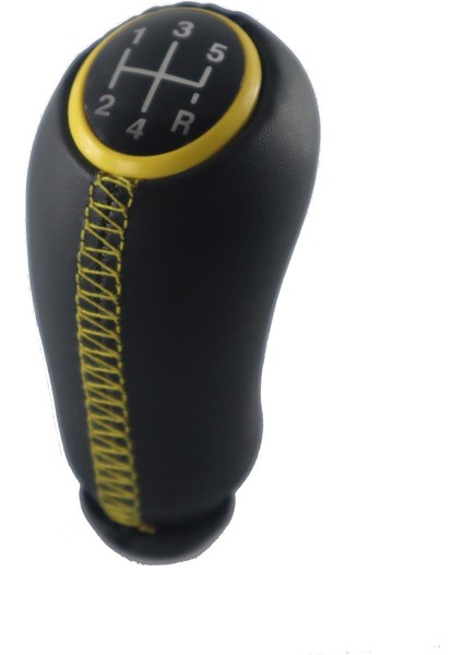 Renault Clio 3 Deri Kaplama Sarı Çerçeve Vites Topuzu