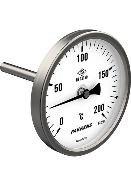 Ø 100 mm Pakkens 500 C° 50 cm Dalma Boylu Taş Fırın Bahçe Fırını Köy Fırını Lahmacun Pide Fırını Termometresi