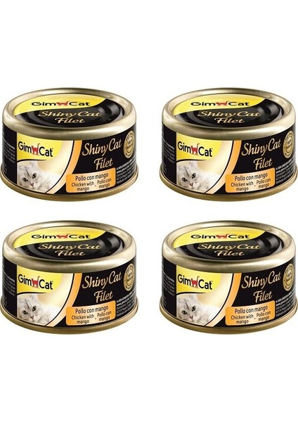 Shinycat Fileto Kedi Maması -Tavuk Mango 70GR x 4 Adet