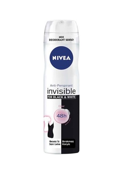 Nive Sprey Deodorant Invisible for Black & White Clear 150 ml