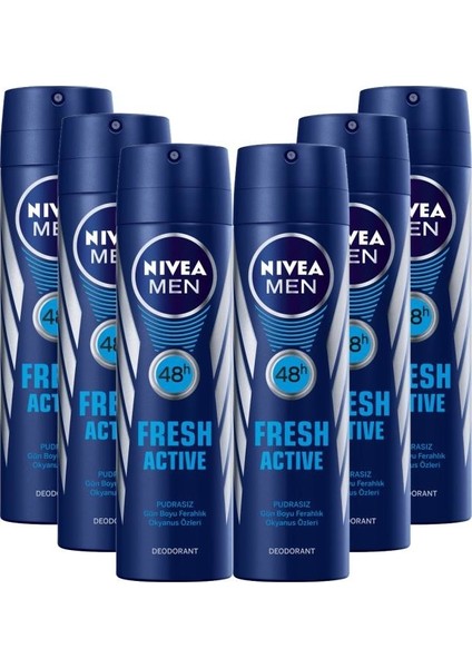 Men Fresh Active Deodorant 150ML 6 Adet