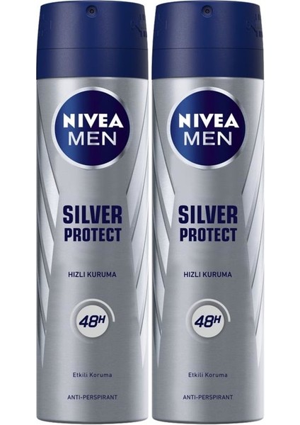 Silver Protect Sprey Deodorant 150 ml Erkek 2'li Avantaj Paketi