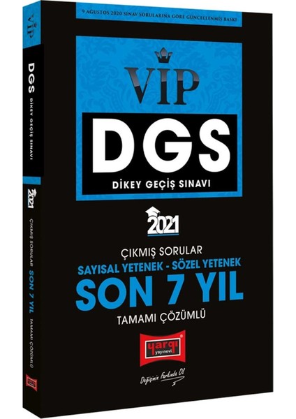 DGS VIP Sayısal Sözel Yetenek Son 7 Yıl Tamamı Çözümlü Fasikül Çıkmış Sorular