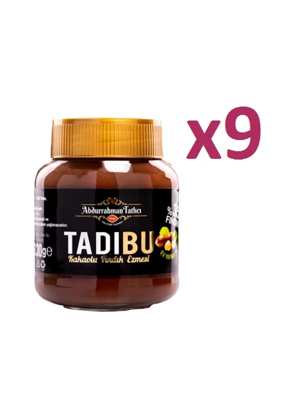 Abdurrahman Tatlıcı Tadıbu Kakaolu Fındık Ezmesi 330 gr 9'lu