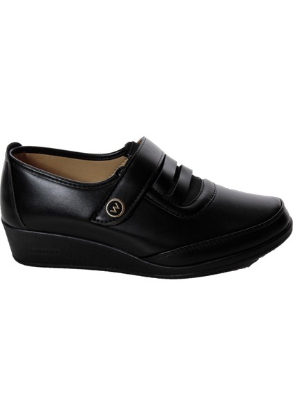 Kadın Siyah Cırtlı Comfort Anne Ayakkabısı 41 Numara