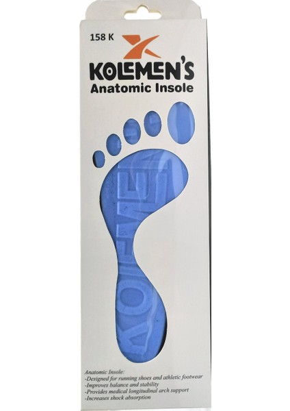 158K Anatomik Memory Foam Insole Köpük Takanlık