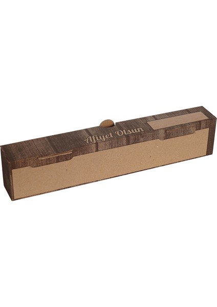 Ahşap Baskılı Küçük Dürüm Kutusu 33 x 6,5 x 4,5 cm 100 Adet modelleri