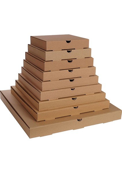 Baskısız Pizza Kutusu 24 x 24 x 4 cm 100 Adet