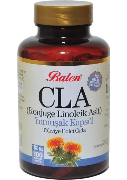 Cla (Konjuge Linoleik Asit)Yumuşak Kapsül 1380 mg 100 Kapsül