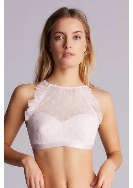 Porselen Pembe Dotted Bralet modelleri