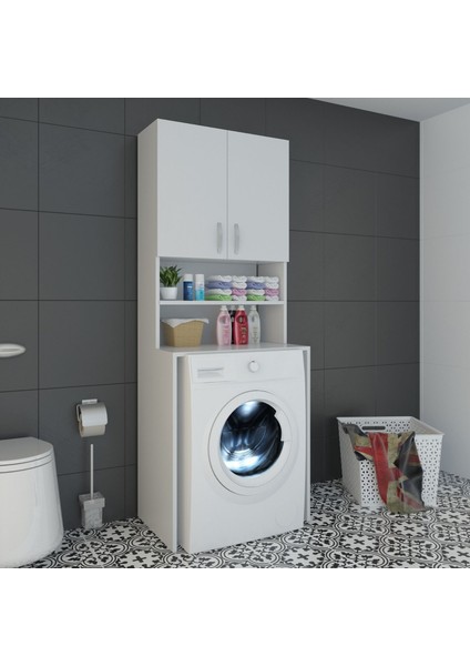 Çamaşır Makinesi Banyo Dolabı Çok Amaçlı