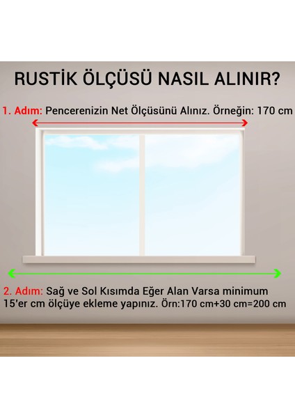 Meşe Raysız Ahşap Rustik Perde Askısı - Rustik Borusu 100 cm