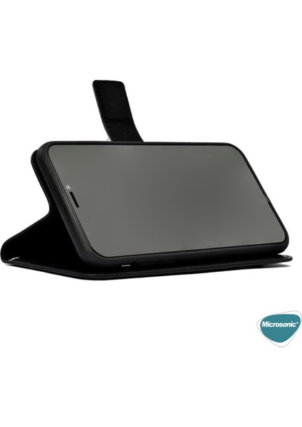 Apple iPhone 11 Pro Max Kılıf Delux Leather Wallet Siyah