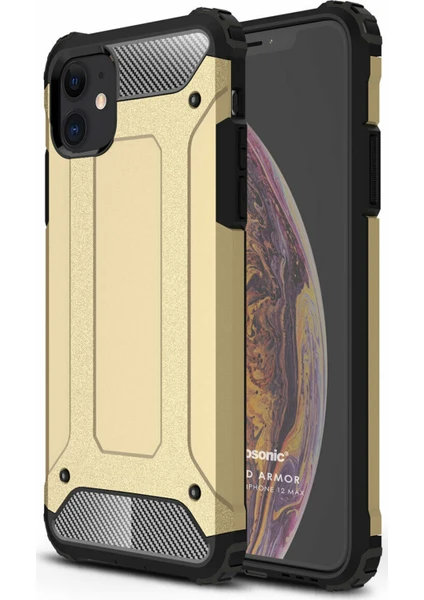 Apple iPhone 12 Mini Kılıf Rugged Armor Gold