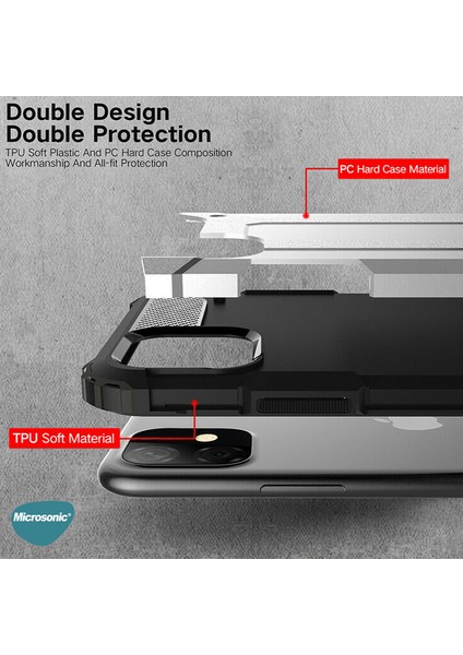 Apple iPhone 12 Mini Kılıf Rugged Armor Mavi