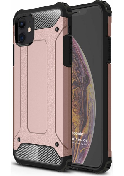 Apple iPhone 12 Mini Kılıf Rugged Armor Rose Gold