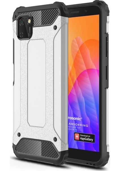 Huawei Honor 9S Kılıf Rugged Armor Gümüş
