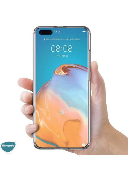 Huawei P40 Pro Kılıf 6 Tarafı Tam Full Koruma 360 Clear Soft Şeffaf