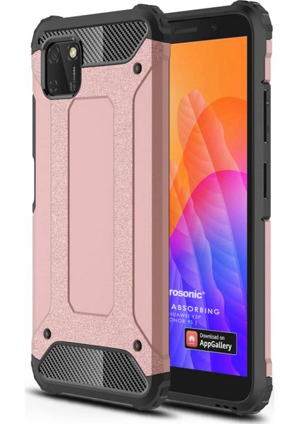 Huawei Y5P Kılıf Rugged Armor Rose Gold