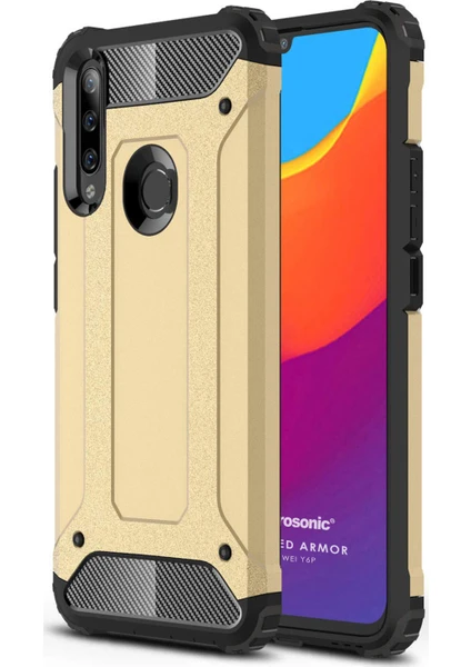 Huawei Y6P Kılıf Rugged Armor Gold