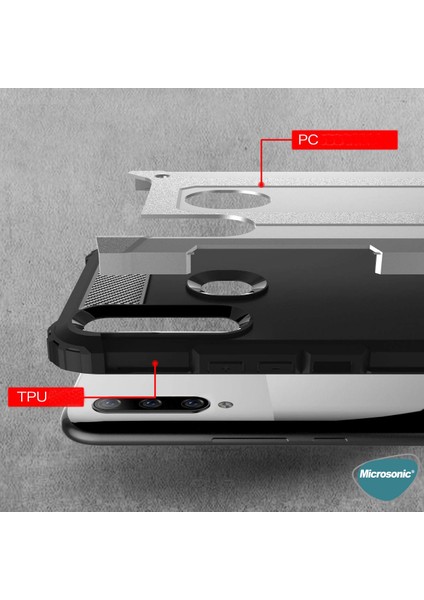 Huawei Y6P Kılıf Rugged Armor Gümüş