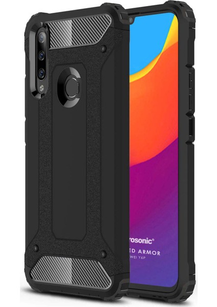 Huawei Y6P Kılıf Rugged Armor Siyah