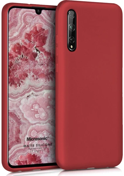 Matte Silikon Huawei P Smart S Kılıf Kırmızı