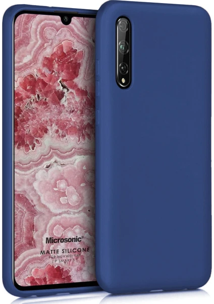 Matte Silikon Huawei P Smart S Kılıf Lacivert