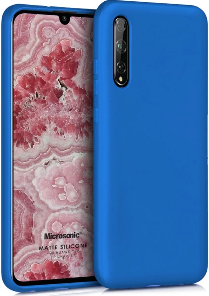 Matte Silikon Huawei P Smart S Kılıf Mavi